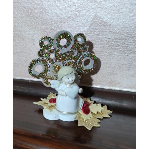 Albero con angelo natalizio